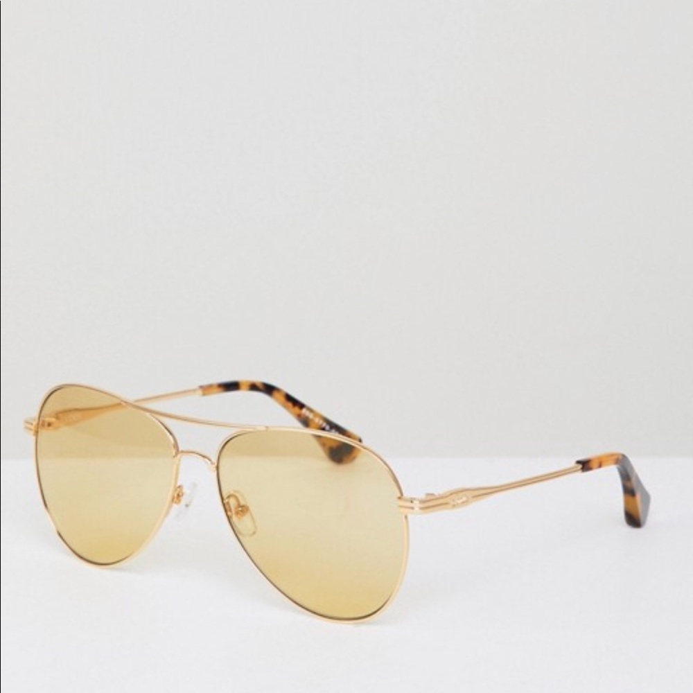 Sonix yellow framed Lodi sunglasses